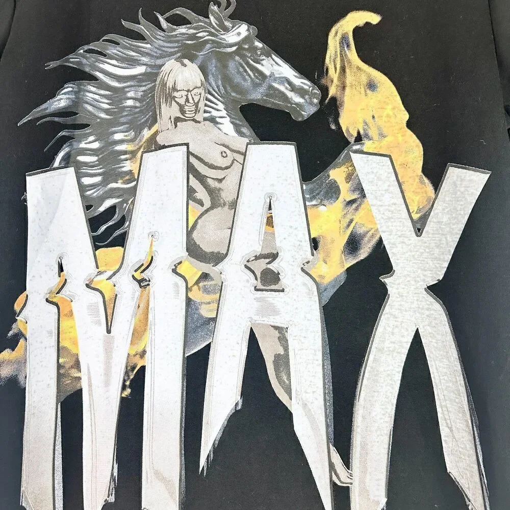 Maximo Apparel SS22 114 MAX T Shirt in Black Size Medium Streetwear
